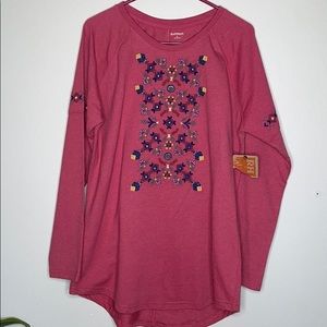 NWT Ruff Hewn Pink Beaded Sweater